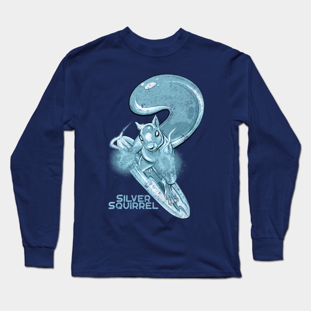 Silver Squirrel - silver Long Sleeve T-Shirt by ThirteenthFloor